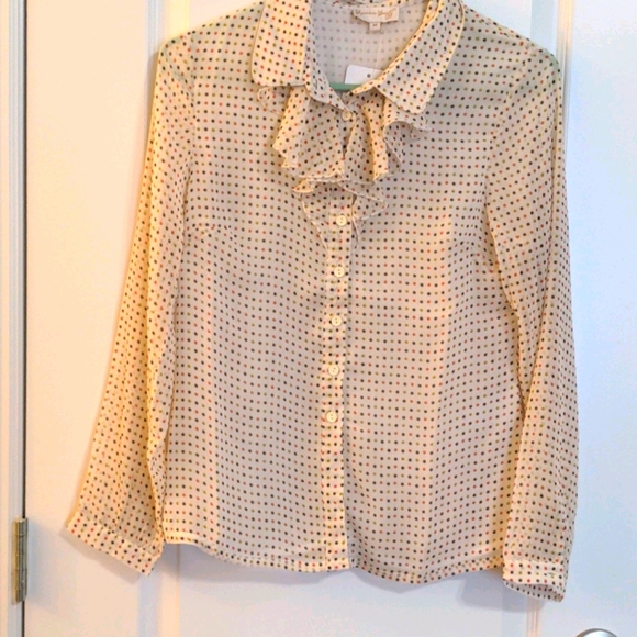 Button Down Ruffle Blouse - Picture 4 of 8